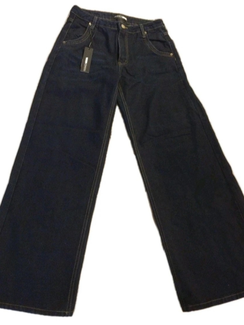 Fashion Nova Women's Dark Blue Flare Leg Jeans - Picture 1 of 6